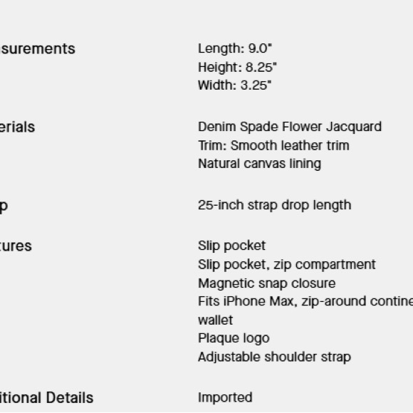 Kate Spade Light Blue Floral Crossbody Bag - Picture 8 of 8